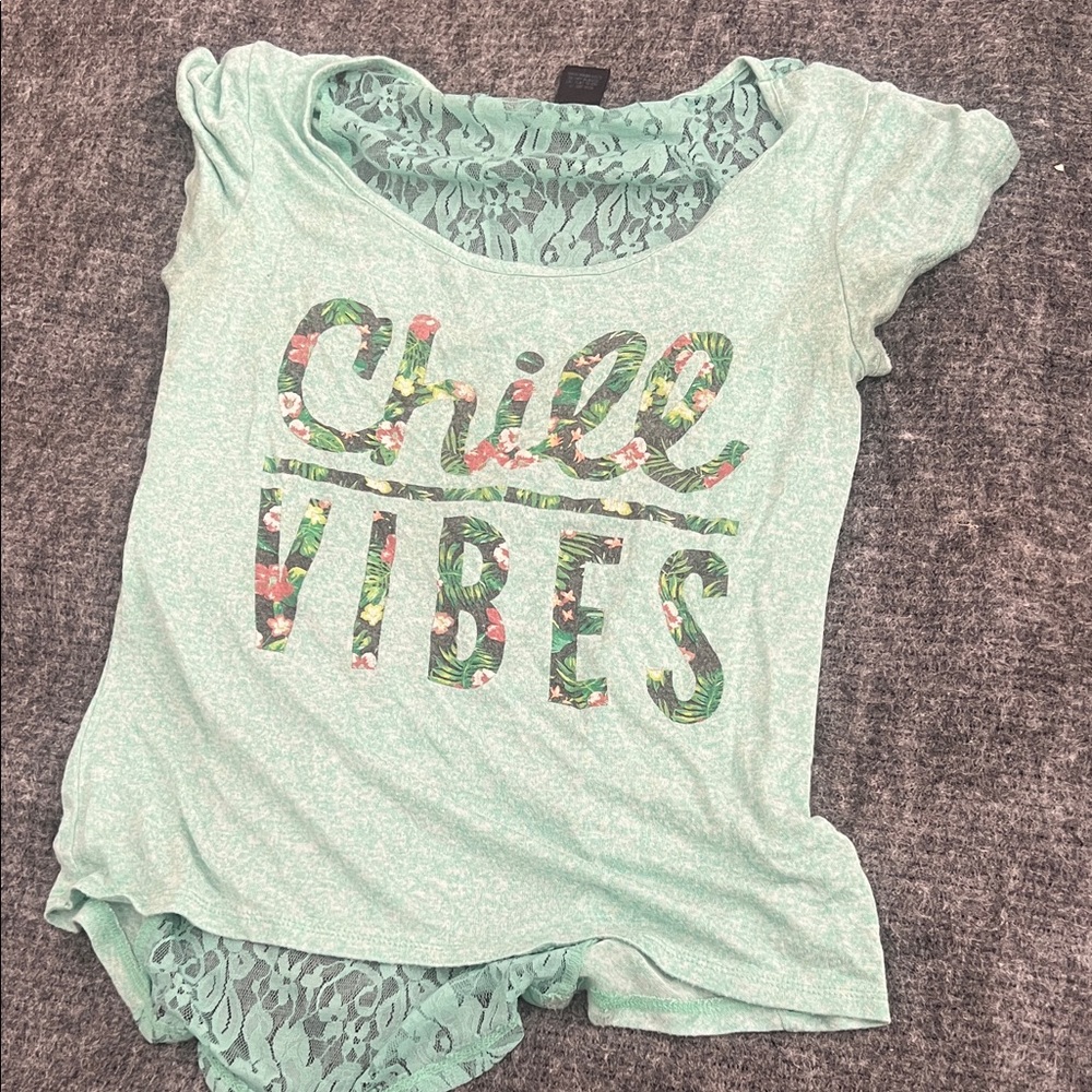 Rue21 Mint Green 'Chill Vibes' Kids Tee